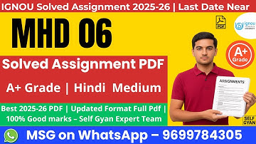MHD 06 solved assignment 2025 in hindi  MA Hindi download.