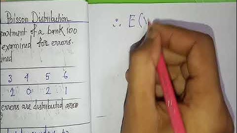 Chi-square test(χ2-test) of Goodness of fit for Poisson Distribution