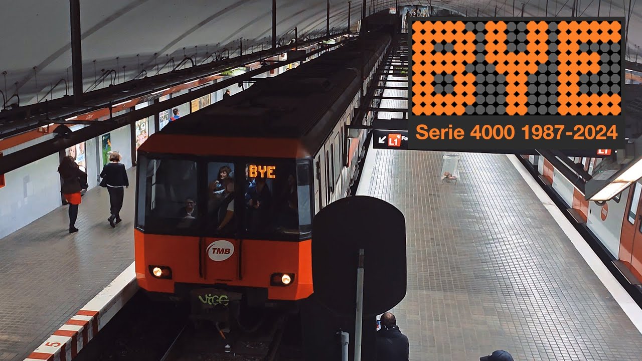 Último día de circulación de la serie 4000 del Metro de Barcelona