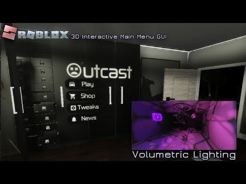 Roblox 3D Interactive Main Menu GUI v1 + Volumetric Lighting