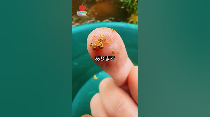 砂金の採取方法