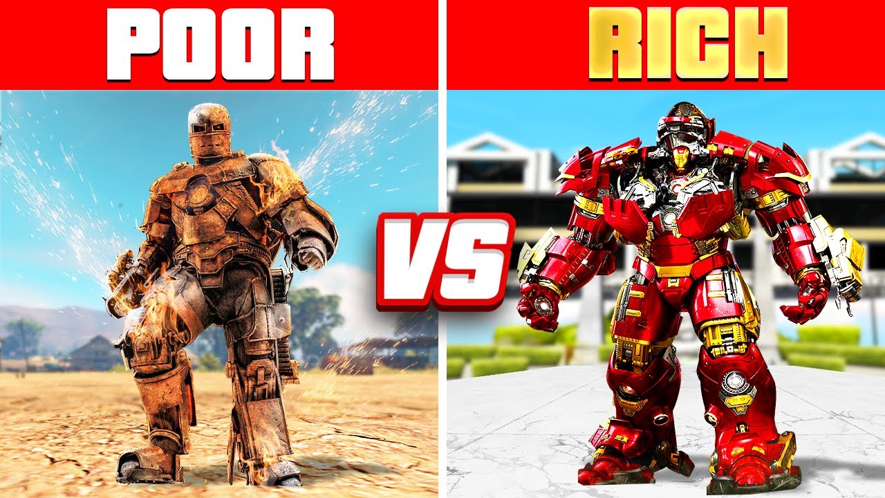 POOR Iron-Man vs. RICH Iron-Man In GTA 5! (Mods)