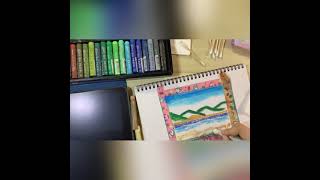 ✍🏻Reality vs illustration🎈by gallery Soft Oil Pastels🎨 natural view drawing🏞 油粉彩畫畫|| ttm™️ screenshot 2