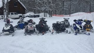 2017 Skidoo Ditch Banging REV-XP 800 PTEK REV-XS 800R ETEC Gaylord Michigan by Brad Alexander 1,970 views 7 years ago 2 minutes, 58 seconds