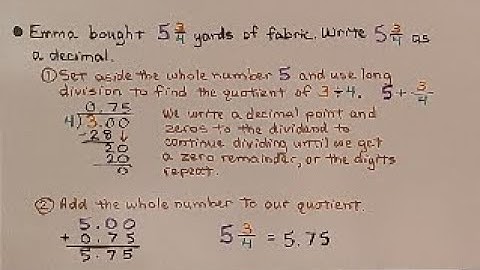 7th Grade Math 3.1c, Writing Mixed Numbers as Decimals