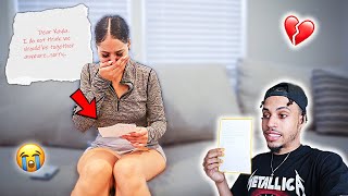 LEAVING MY GIRLFRIEND WITH ONLY A GOODBYE LETTER...**EMOTIONAL**