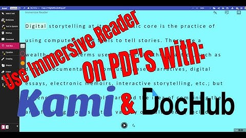 Read PDFs with ther Immersive Reader Chrome Extension
