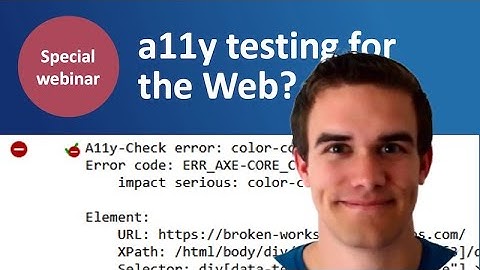 Web Accessibility Testing with QF-Test - Special Webinar