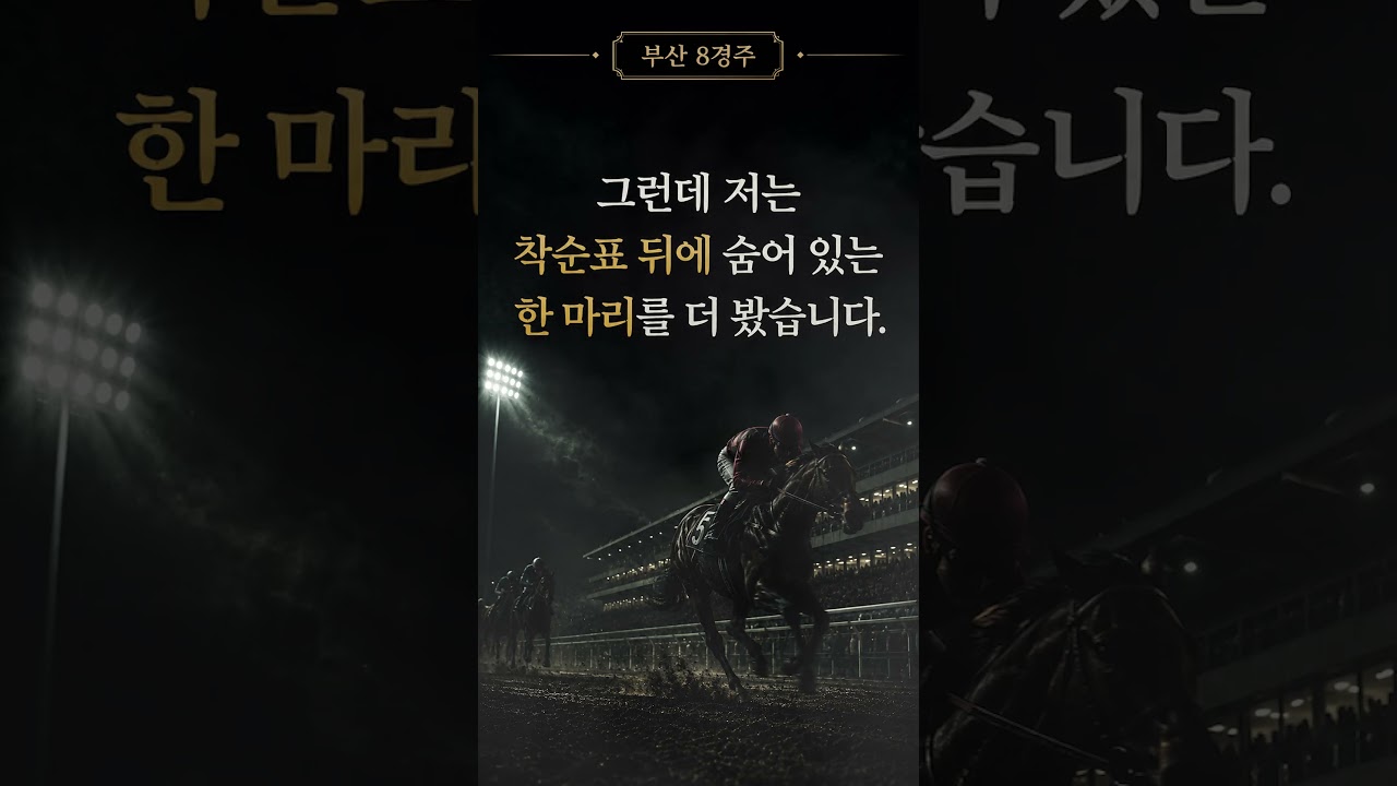 9.4(금) 부산 8R｜5착 뒤에 숨었다… 마지막에 나타날 말은 따로 있다!!