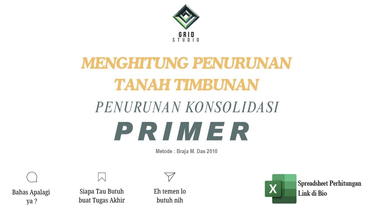 Perhitungan Penurunan Tanah Konsolidasi Akibat Beban Timbunan