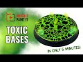 How to paint toxic bases for miniatures  great for necrons and death guard