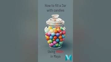How to fill a jar with candies using MASH in Maya