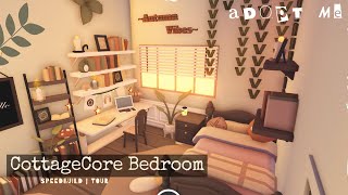 ~ CottageCore Aesthetic bedroom idea ~ Home tour + speed build | roblox adopt me