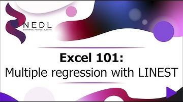 Excel 101: Multiple regression with LINEST