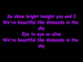 Rihanna - Diamonds (Remix) [feat. Kanye West] (Lyrics on Screen)