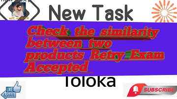 Check the similarity between two products Retry Exam Accepted #sahir #subscribe