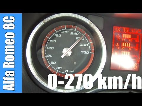 alfa-romeo-8c-competizione-0-272-km/h-super!-acceleration-test-beschleunigung-autobahn