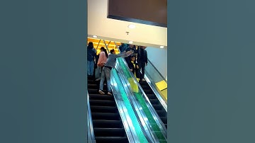 Random Escalator Prank 😜 #shorts #youtubeshorts #reaction #random #masti #funny #viral