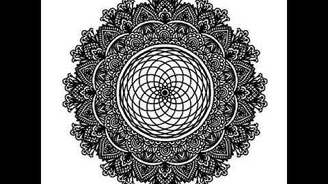 calming mandala art speed paint to fall asleep to | relaxing doodle drawing #shorts #short