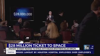 Winning auction bid to fly in space with Jeff Bezos: $28M