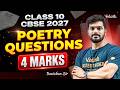 Class 10 I CBSE 2027 I Poetry Questions I 4 Marks I Tamizhan Sir