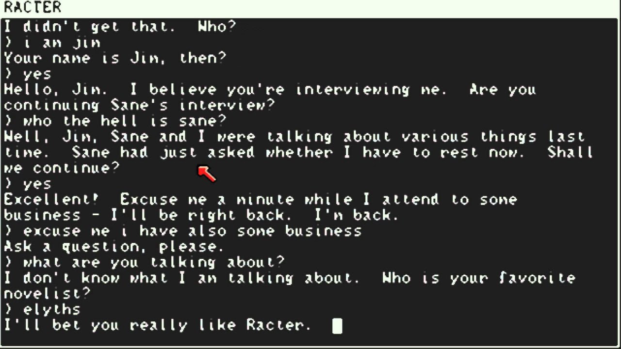 Racter AMIGA RACTER OCS ARTIFICIAL INTELLIGENCE UTILITY 1986 - YouTube