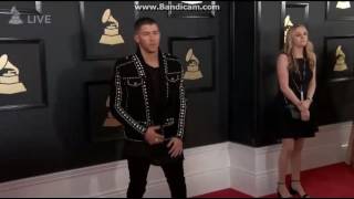 Nick Jonas | Arriving at Grammys | Red Carpet &amp; LOOK