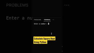 python program to calculate square root of number #shorts #coding #programming