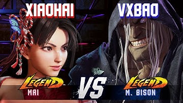 SF6 ▰ XIAOHAI (Mai) vs VXBAO (M.Bison) ▰ High Level Gameplay