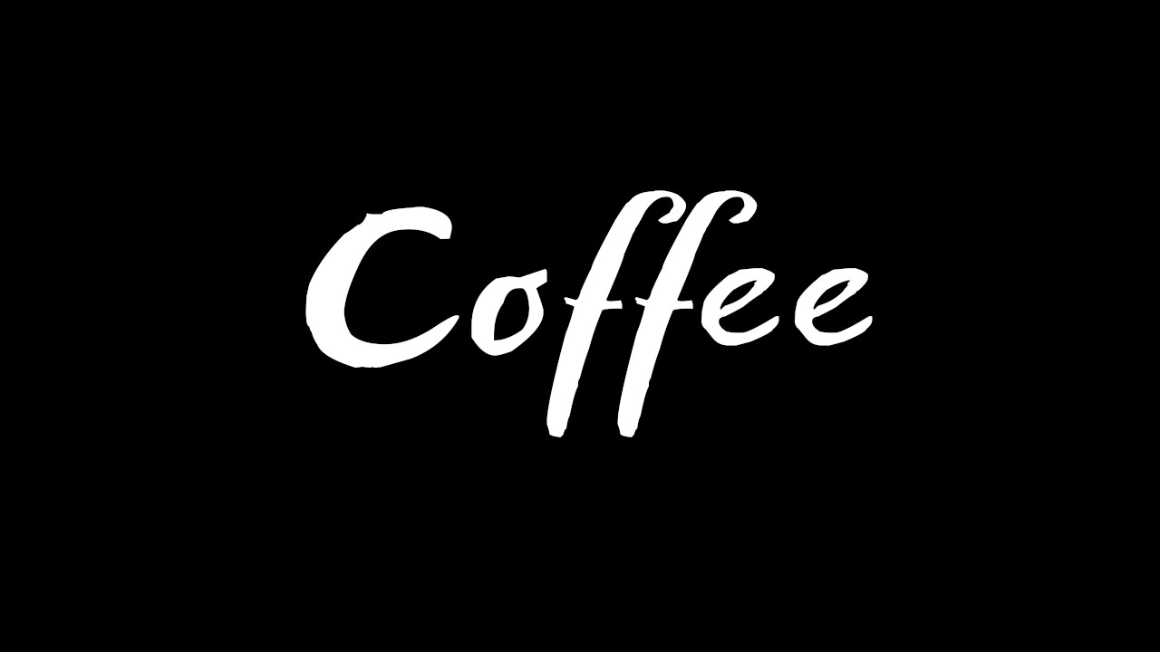 Free Text Animation Coffee, Write On Creative Commons video stock