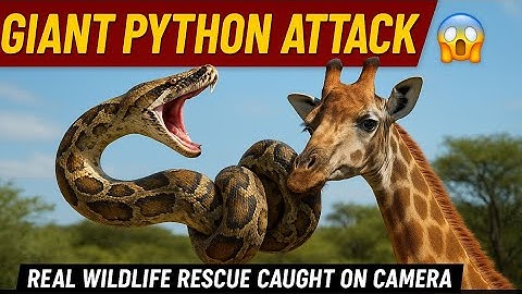 GIANT PYTHON ATTACK 🐍😱 | Real Wildlife Rescue Caught on Camera | Giraffe vs Python in Daylight”