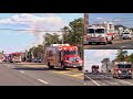 Huge Convoy Of Fire Trucks Responding To A Massive Brush Fire In Lakewood Nj 3-14-21