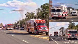 Huge Convoy Of Fire Trucks Responding To A Massive Brush Fire In Lakewood Nj 31421