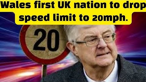 Wales first UK nation to drop speed limit to 20mph. #wales #transport #goverment #roadsafety #news