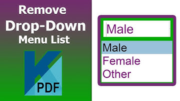 How to remove drop down list in pdf form using Kofax Power PDF