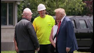 RAW FEED: President Trump talks to media after returning from Camp David