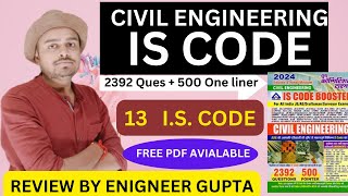 CIVIL ENGINEERING | IS CODE BOOSTER BOOK REVIEW | ENGINEER GUPTA #sscje  #ergupta screenshot 1