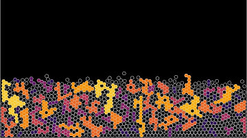 Coagulating falling hexagons