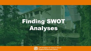Finding SWOT Analyses | UT Dallas McDermott Library
