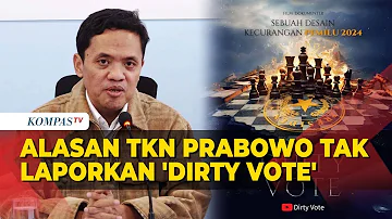 Kubu Prabowo Tak Laporkan Film Dirty Vote, Sebut Ada Amarah Publik