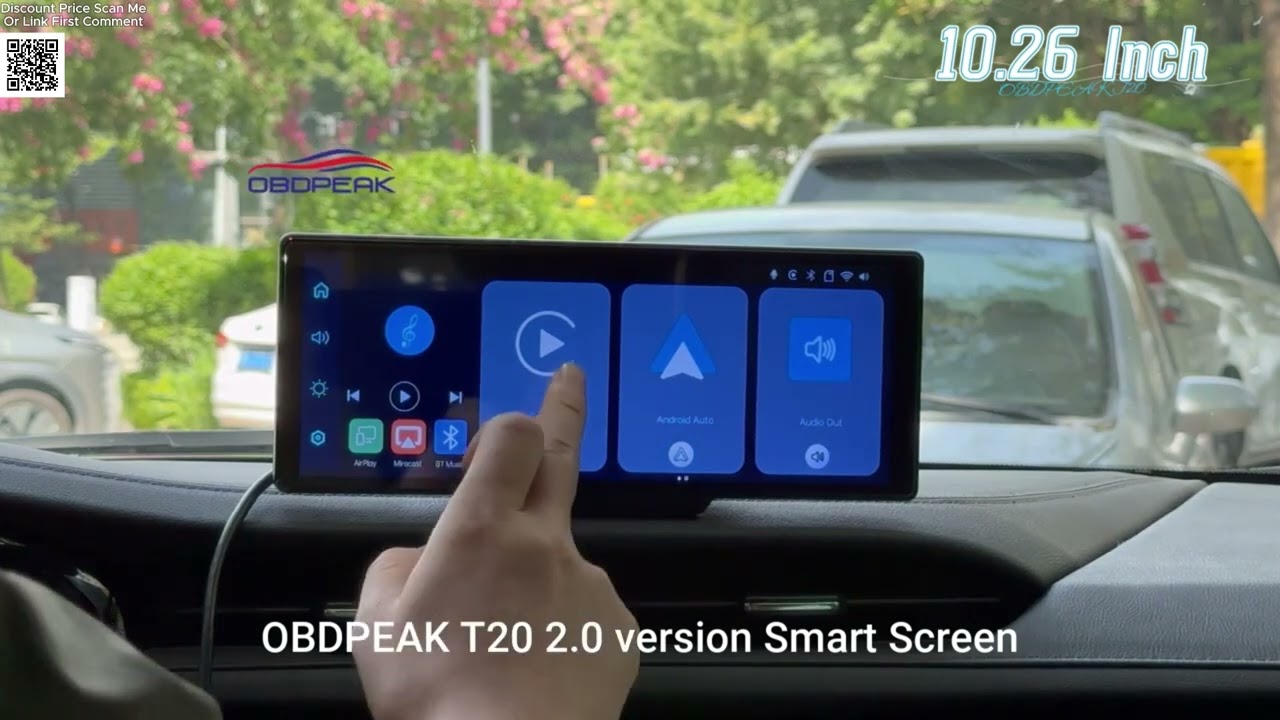 obdpeak t20 ディスプレイオーディオ　Android auto carplay等 OBDPEAK T20 Dashcam Touchscreen CarPlay & Android Auto Review