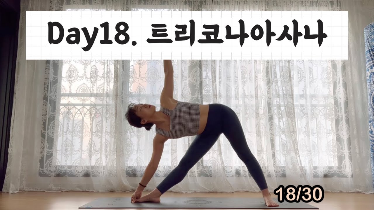 [서리요가#330]서서하는 요가 / 하체의 순환을 도와주는 19분 요가 / 트리코나아사나, 삼각자세