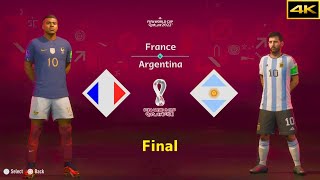 FIFA 23 | FRANCE vs. ARGENTINA | MBAPPE vs. MESSI | FIFA WORLD CUP FINAL | [4K]