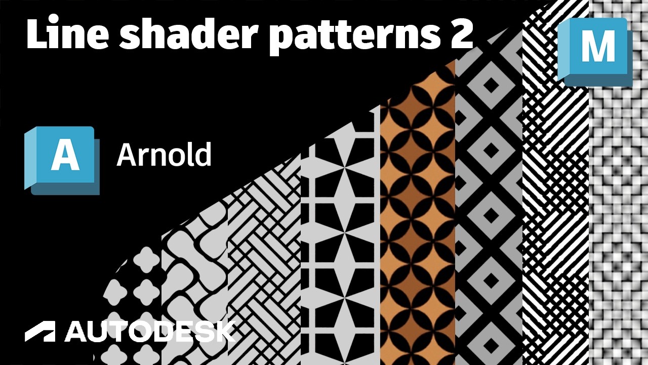Arnold Tutorial - Line shader patterns 2 in Maya - YouTube