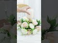 Easy steps to arrange flower on candle holders