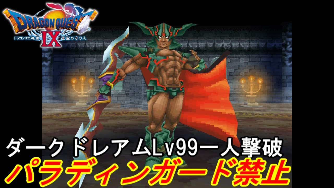 ドラクエ9 ダークドレアムLv99 一人(種使用、パラディンガード禁止
