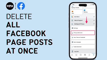How to Delete all Facebook Page Post At Once