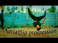 Aerial flip progression || 3 Days (No Handed Cartwheel)