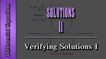Differential Equations: Solutions (Level 2 of 4) | Verifying Solutions I