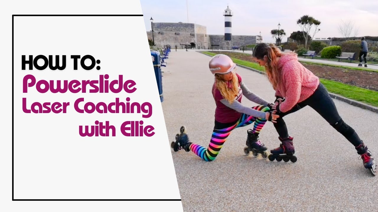How to stop on inline skates using the Powerslide. Laser Coaching with ...